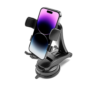 Car Phone Holder Mount Clip, Upgraded 3-in-1 Car Phone Holder Mount, Powerful Vacuum Suction Phone Mount for Car Dashboard Air Vent Windshield, 360° Adjustable, for All iPhone Android Phone