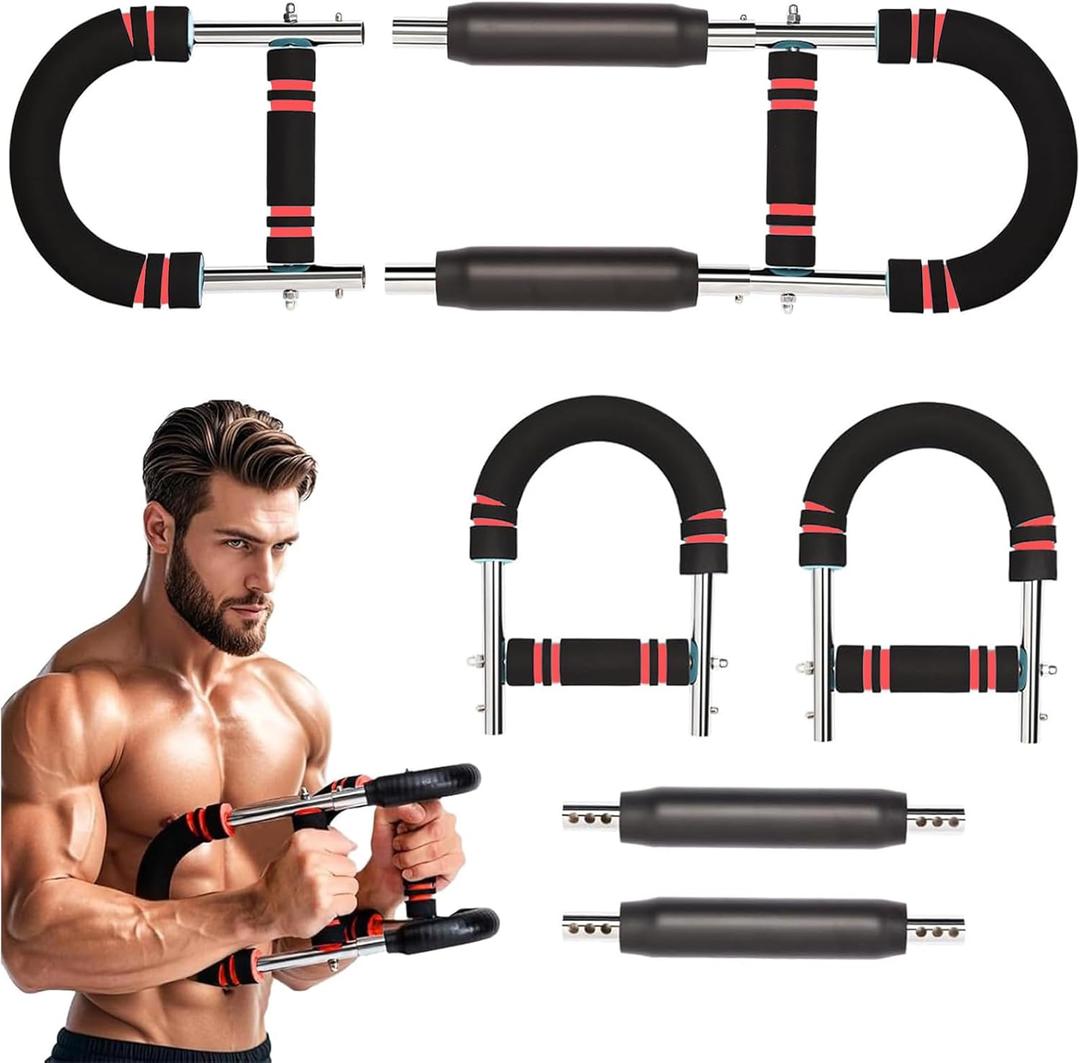Chest Exerciser for Men,Twister Arm Trainer,Adjustable Chest Trainer Men,Arm Exercise Equipment,Chest Workout Equipment,Portable Spring Resistance for Home Workout Equipment(Red)