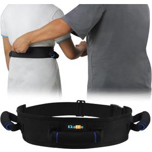 Gait Belt with Handles, Transfer Belt for Elderly, Patient Gait Belts, Transfer Belt Assist, Gait Belts for Seniors, Upgraded Using Rubber Handles (Blue) Gait Belt with Handles, Transfer Belt for Elderly, Patient Gait Belts, Transfer Belt Assist, Gait Belts for Seniors, Upgraded Using Rubber Handles (Blue)