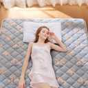 6th Generation Japanese Floor Futon Mattress - Extra-Thick 9-Layer Modern Futon with 100% High-Density Foam, Portable Floor Mattress Sleeping Pad for Adults, Guest Room, Dormitory, Queen Size(60"X80")