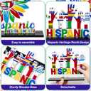 2 x Haooryx Hispanic Heritage Month Centerpieces - 3Pcs Latin American Celebrate Hispanic Heritage Month Wooden Centerpieces Decorations Table Topper Sign Decor Party Favor Decoration Supplies Photo Props