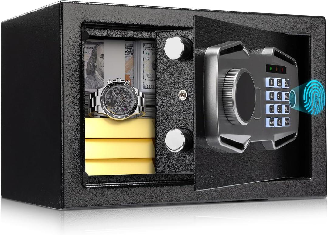 1800°F/ 35 Min Small Fireproof Safe, 15.25 Lbs Heavy Duty Safe Box
Mini Fire Safe with Alarm System, Digital Keypad, Silent Mode, LED Light, Hidden Hinges & External Battery Compartment