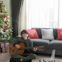 Musbeat Guitar Stand, Acrylic A-Shape Acoustic Guitar Stand with Padded Foam, Instrument Holder Floor for Electric, Bass, Cello, Acoustic Instrument Rack for Home Studio Display (Green-Tree)