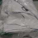 NICETOWN 100% Blackout Window Curtain Panels, Cold and Full Light Blocking Drapes with Black Liner for Nursery, 84 inches Drop Thermal Insulated Draperies (White, 2 Pieces, 52 Wide Each Panel)