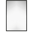 Hamilton Hills 24x36 inch Black Framed Mirror | Large Rectangular Bathroom Mirrors for Wall | Floating Glass Panel Vanity with Border | Wall-Mounted Mirror for Decor | Hangs Horizontal or Vertical