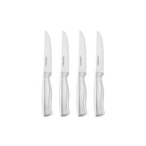 Farberware Triple-Riveted 4-Piece Steak Knife Set, High-Carbon Stainless Steel, Razor-Sharp Knives, Kitchen Knives, Set of 4, Grey