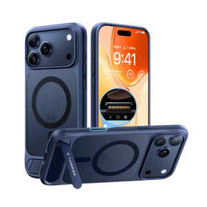 TORRAS Strong Magnetic & Seamless Stand for iPhone 17 Pro Max Case, Fit for MagSafe, Military Grade Drop Protection, Invisible Adjustable Kickstand, Camera Control Button, Translucent Matte Deep Blue