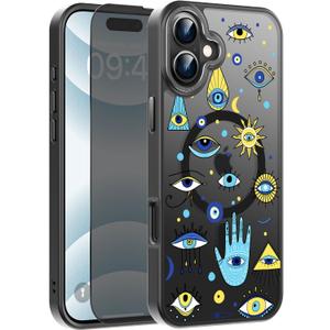 FUNMIKO Cute Case for iPhone 17 with Privacy Screen Protector