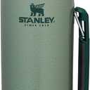 Stanley Classic Legendary Vacuum Bottle 1.1 qt Wide Mouth with Leakproof Cup Lid Keep Drinks Hot or Cold Packable for Travel Insulated Stainless Steel Thermal Bottle BPA-Free Hammertone Green