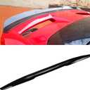 Ejoyous Universal Car Rear Trunk Spoiler, Rear Roof Trunk Spoiler Lip Tail Wing Rubber Glossy Black Anti Universal for Car
