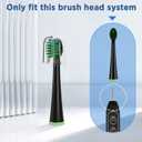 Replacement Toothbrush Heads for All Waterpik Sonic Fusion Models (SF-01, SF-02, SF-03, and SF-04 Series), Compact, with Covers, 4 Count, Black