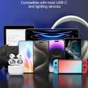 ZBF 100W USB C Magnetic Charging Cable, 2 in 1 Charger Cable for Type C(3 Pack, 4/6.6/6.6FT) 480Mbps Data Transfer, 5A Fast Charging for Phone 17 16 15,14,13 Pro Max, MacBook Pro,Pad,Galaxy S22,Pixel