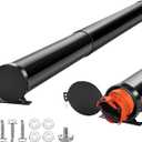 Upgraded 43-85'' RV Adjustable EZ Hose Carrier with Stainless Steel Lockable Door Cap, RV Extendable Waste Sewer Hose Carrier with Knurled and Mounting Screws, Super Slider Storage Tube, Black