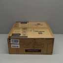 LEDIARY Caged Low Profile Ceiling Fans with Lights and Remote, Rustic Square Flush Mount Ceiling Fan, 6 Speed and Reversible, Small Farmhouse Bladeless Ceiling Fan for Bedroom, Kitchen, Dining Room (Wood Grain)