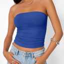 Trendy Queen Women's Strapless Bandeau Crop Top (S)