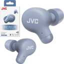 JVC Marshmallow True Wireless Bluetooth 5.3 Earbuds  28H Battery, Memory Foam Earpieces for All-Day Comfort, IPX4 Water Resistant, Mic, Compact Case, for iPhone & Android