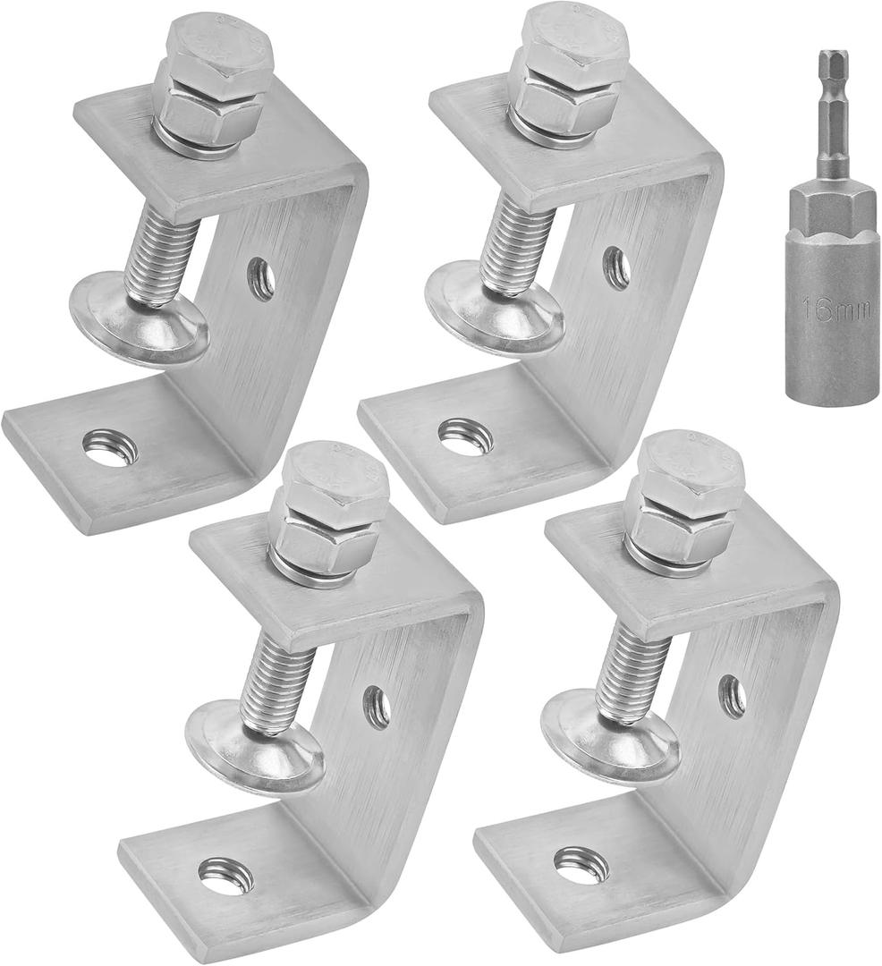 304 Stainless Steel C-Clamps,55mm Heavy Duty Tiger Clamps for Woodworking,C-Clamp 4 pack