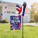 250th Anniversary America 9.4x6.5Inch Garden Flags,Eagle Garden Stakes with USA 1776-2026 Yard Sign Double-Sided Waterproof Flag,4th of July Patriotic Decorations Outdoor Independence Memorial Day