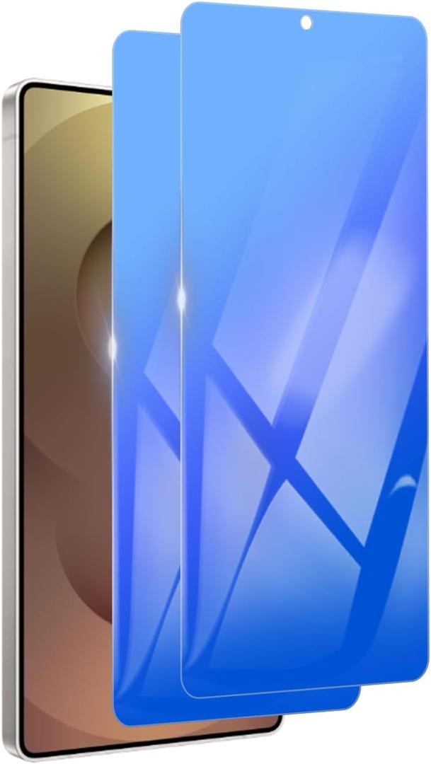 2 Pack for Samsung Galaxy S25 Ultra Privacy Screen Protector[Colorful-Blue][0.08s Fingerprint Unlocked] Film 6.9'', Eye Protection, Anti-Bubble, Full Coverage