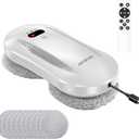 Window Cleaning Robot with Auto Water Spray & Smart Navigation, Automatic Window Cleaner Robot for Inside/Outside Glass with Triple Safety System, Edge Detection and Remote Control