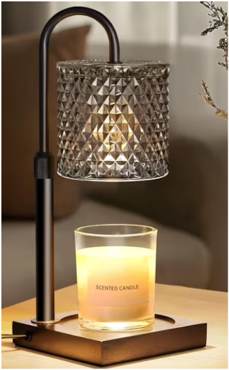 Candle Warmer Lamp with Timer Dimmer Adjustable Height, Candle Warmer with 2 Bulbs for Jar Candles, Home Decor, for Women Birthday