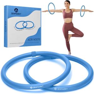 Weighted Fitness Hoop for Arms - Mini Upper Body Exercise Tool to Strengthen Arms and Shoulders - Lightweight Design for Fun Home Workouts (Blue)