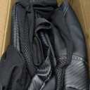 PIC AUTO Leather Car Seat Covers, Sports Carbon Fiber & Mesh Design, High-Back Two Front Set, Waterproof Automotive Seat Covers, Airbag Compatible, Universal Fit for Most Cars (Black & Black)