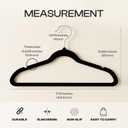 Utopia Home Velvet Hangers 50 Pack  Luxury Non-Slip Slim Suit & Coat Hangers, Strong Space-Saving Clothes Hangers with Pants Bar and 360 Swivel Hook  Black