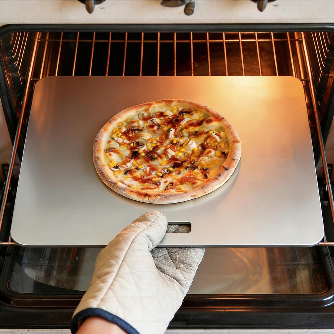 Pizza Steel for Oven & Grill 22"x16"x0.25'' Baking Steel Original Baking Steel for Pizza & Bread Fast Heating Indoor & Outdoor Use Heavy-Duty Pizza Baking for Home Cooks & Pizza Lovers