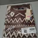 Dokotoo Brown Sweaters for Women Casual Striped Long Sleeve Pullover Jumpers Cute Crew Neck Color Block Sweater Top Lightweight Sweaters for Women Christmas Sweaters for Women Large