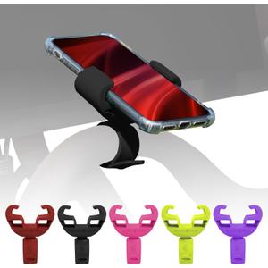 Silicone Bike Phone Holder Designed for Peloton and Exercise Bike- Cell Phone Mount for Stationary Exercise Bike Accessories (Black)