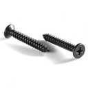 #10 x 1" Wood Screw 100Pcs 18-8 (304) Stainless Steel Screws Flat Head Phillips Fast Self Tapping Drywall Screws Black Oxide by SG TZH