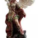 TALPGOD 12 Inch St Michael The Archangel Statue Painted in Full Color,Catholic San Miguel Arcangel Statue,Religious Saint Michael Statues for Home Decor,Angel Figurines Collectibles