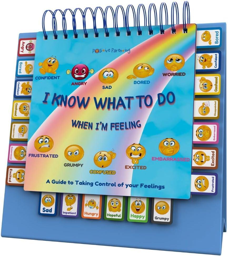 Thought-Spot I Know What to Do Flipbook | Emotions Wheel & Feelings Chart | Emotional Regulation Tool for Home, Class, or Calm Down Corner | Helps Kids Learn Coping Skills | Autism Must-Have
