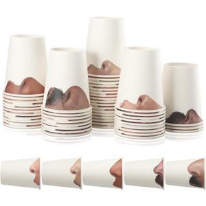 Sliner 50 Pcs Pick Your Nose Paper Cups Funny Disposable Nose Coffee Cups 9 oz Paper Novelty Coffee Mugs for Tea, Hot Chocolate, Water, Juice for Hot Cold Drinks Birthday Christmas Party Supply
