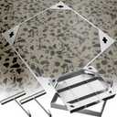 32x32 inch Stainless Steel Invisible Manhole Cover, Square Recessed Septic Tank Cover with Lifting Hook and Frame, for Pavement/Driveway