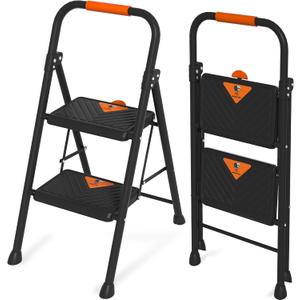 2 Step Ladder,2 Step Ladder Folding Step Stool with Extra Large