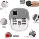 Medical king Foot Spa with Heat and Massage and Jets Includes A Remote Control A Pumice Stone Collapsible Foot Spa Massager with Heat and Massage Bubbles and Vibration