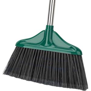 Broom Outdoor Indoor Commercial Broom with 50 inches Long Handle,Perfect for Home Courtyard Garage Kitchen Office Lobby Room Floor(Black)