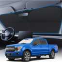 KUST Windshield Sun Shade for 2015-2026 Ford F150 Accessories (Lariat, Raptor, King Ranch) Pickup Truck Custom Fit Window Shade 4 Layers Foldable Sun Visor Protector Blocks UV Rays Keep Car Cooler