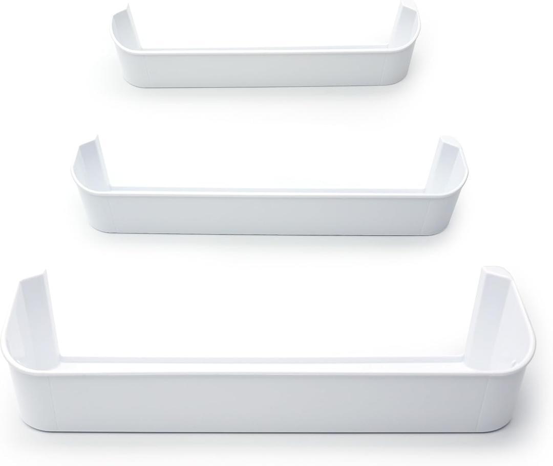 29325760166 RV Refrigerator Door Shelf Kit, for Dometic Refrigerator Freezer Upper Bottom Plastic Door Shelf