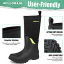 Hellorain Neoprene Rubber Waterproof Outdoor Rainboots Professional Non-slip Lightweight Breathable Women's Rain Shoes Suitable for Farms, Fish Ponds, Gardens 11