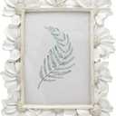YULINK 5x7 Vintage Picture Frame, Antique White Ornate Photo Frame, for Tabletop and Wall Display, Decorative Floral Design Retro Home Decor, Old Fashioned Photo Gallery Art