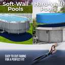 Shop Square 12-Foot-by-18-Foot Oval Pool Liner Pad for Above Ground Pools - Under Pool Padding, Above Ground Pool Pad, Puncture Protection, Extend Liner Life, Durable Geotextile Material