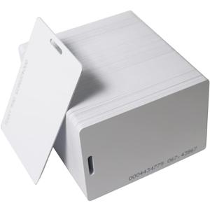 100 PCS 125KHz RFID Proximity ID Cards with Slot Hole Punch Key Token Tag Card for Entry Access Control System for Electronic Door Cabinet Lock EM4100 TK4100 Read-Only