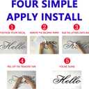 2 x VODOE Earning Your Body is a Process Wall Decals Motivational Gym Quotes Wall Stickers Inspirational Yoga Exercise Sports Positive Fitness Garage Art Vinyl Wall Decor 25"X7"