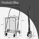 Elevon Foldable Shopping Cart with Wheels, Heavy Duty Collapsible Utility Cart for Groceries, Laundry & Travel