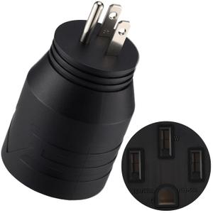 Kanayu NEMA 5-15P to 14-50R 50 Amp to 15 Amp 110 Volt RV Adapter, 3 Prong to 4 Prong RV Power Adapter 15A Household Male to 50A Female Electrical Converter for Trailer Camper