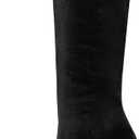 NEWBELLA Women's Knee High Boots Stiletto Heel Boots for Daily Wear (Black Suede, 7.5, Adult, Women, 7.5, Numeric, US Footwear Size System, Medium)