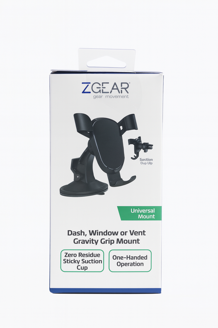 ZGEAR Dash, Window Or Vent Gravity Grip Mount Universal Mount